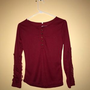 Red long sleeve tee